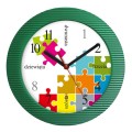 Zegar ścienny puzzle niebieski