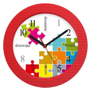 Zegar naścienny kolor puzzle