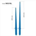 Super długie wskazówki zegarowe srebrne #21BL