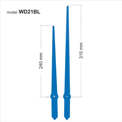 wskazówki długie niebieskie