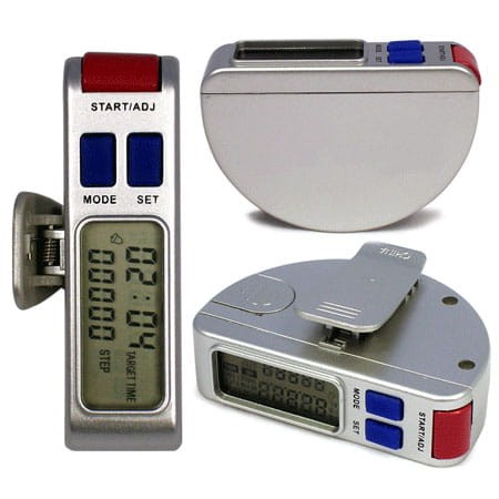 Cyfrowy krokomierz z zegarem