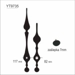 Komplet wskazówek zegarowych czarne /9735