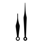 Wskazówki zegarowe krawaty czarne /W38