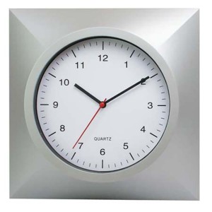 Zegar ścienny srebrny NEPTUN #1