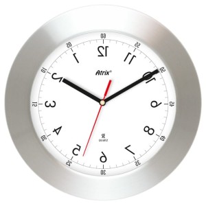 Anty-zegar ścienny aluminiowy #W1L/ 30cm