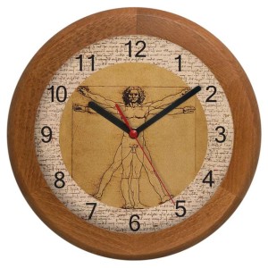 Zegar drewniany rondo Leonardo