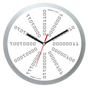 Zegar ścienny z tarczą binarną #4W