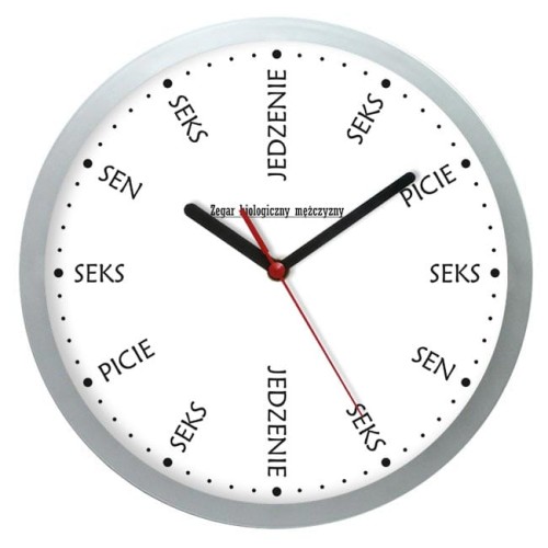 zegar biologiczny mężczyzny srebrny