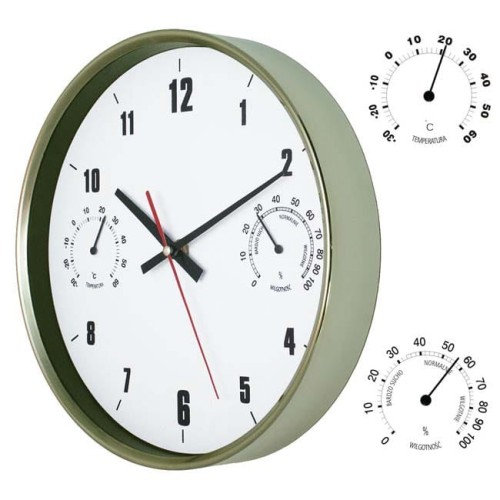 zegar metalowy stacja pogody