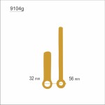 Wskazówki zegarowe złote /W17