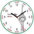 zegar Wieża TV Berlin zielony