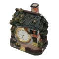 ceramiczny zegar kominkowy domek