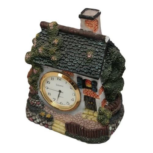 ceramiczny zegar kominkowy domek