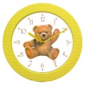zegar ścienny miś żółty
