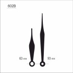 Wskazówki zegarowe krawaty czarne /W38A