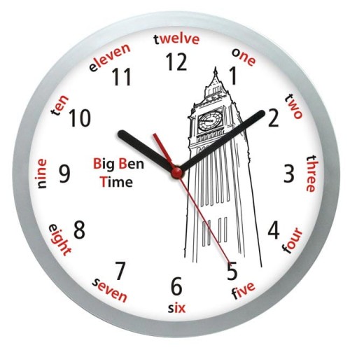 Zegar Big Ben ze srebrną ramką