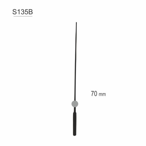 czarny sekundnik zegarowy