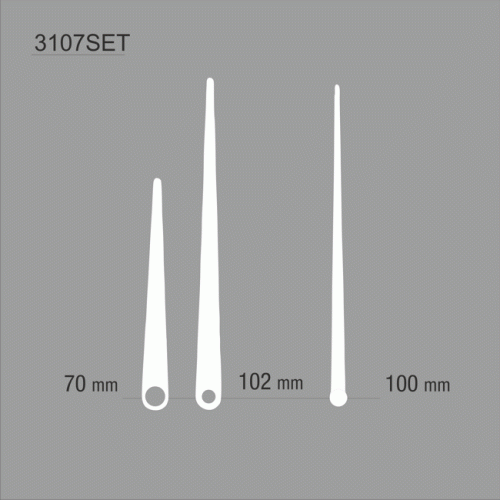 komplet białych wskazówek