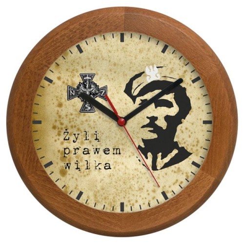 zegar ścienny drewniany jasny dąb