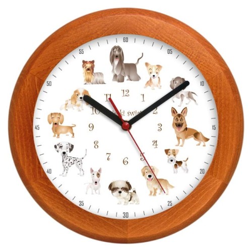 Zegar drewniany zwierzęta calvados
