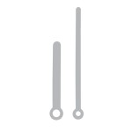 Wskazówki zegarowe pałki srebrne /W61