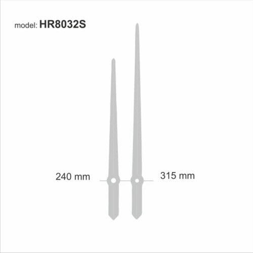 srebrne duże wskazówki