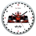 Zegar formuła 1 ze srebrną ramką