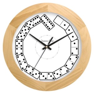 Zegar drewniany solid Domino 