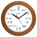 matematyk  zegar drewniany jasny dąb