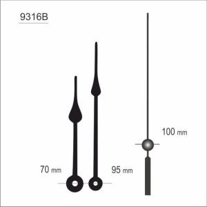 Komplet wskazówek czarne /YT9316